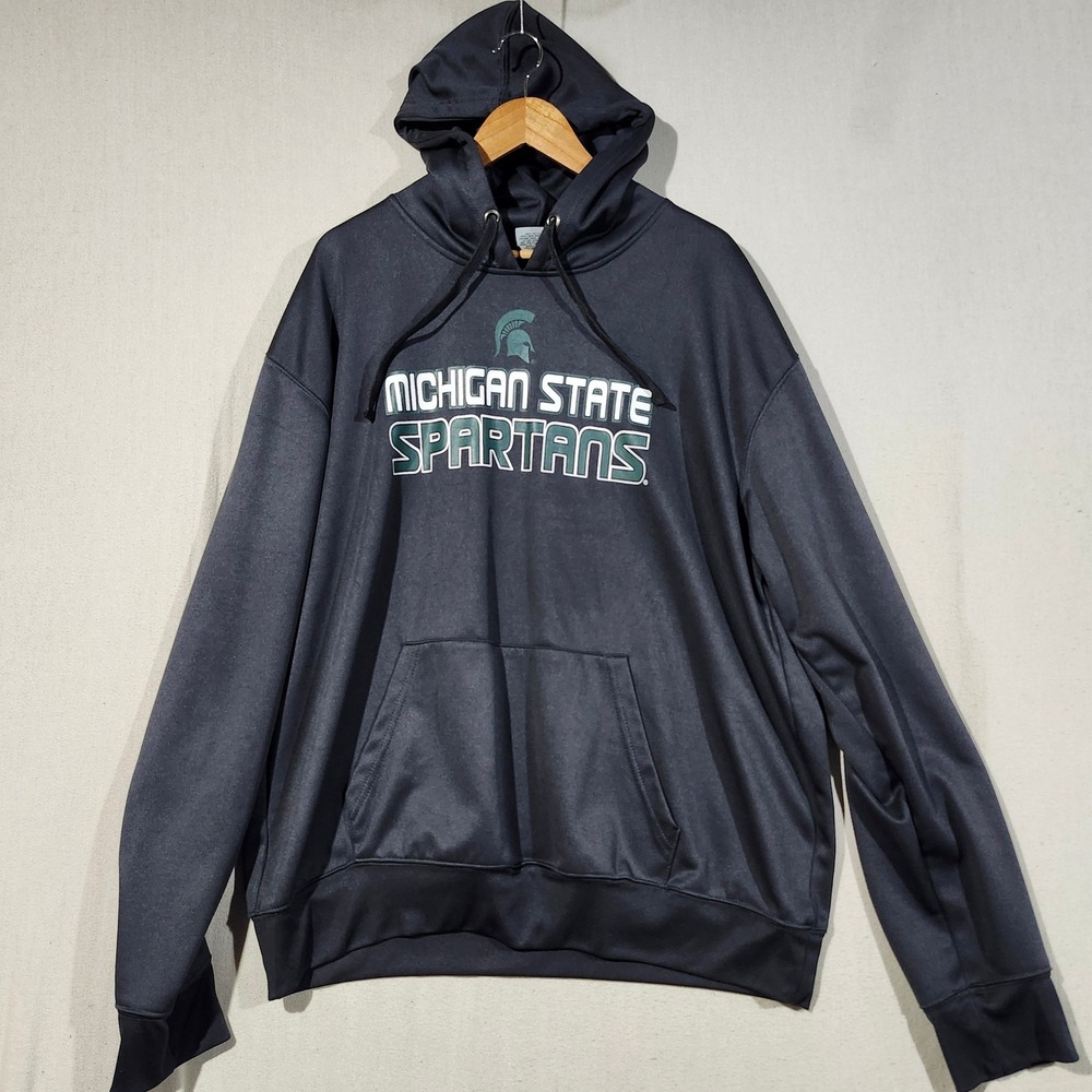 Stadium Athletics Michigan State Spartans Hoodie XXL Gray Pullover Sweatshirt